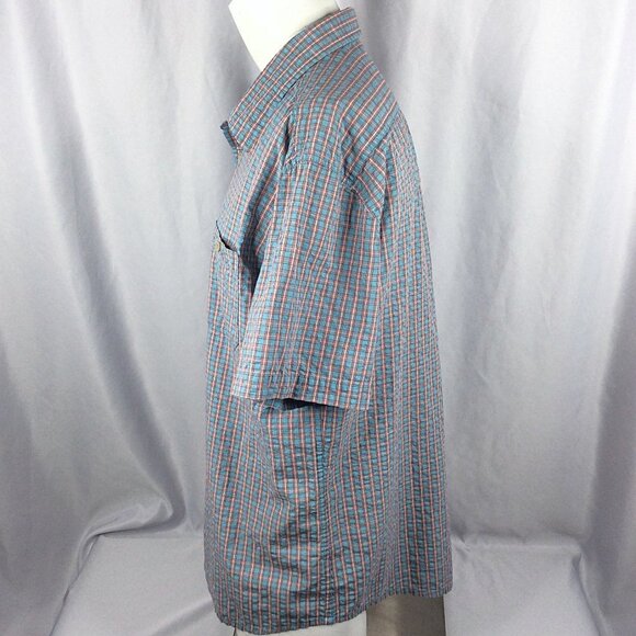 G.H. Bass & Co. Plaid Shirt Mens Size XL Short Sleeve Button Down - Picture 4 of 7